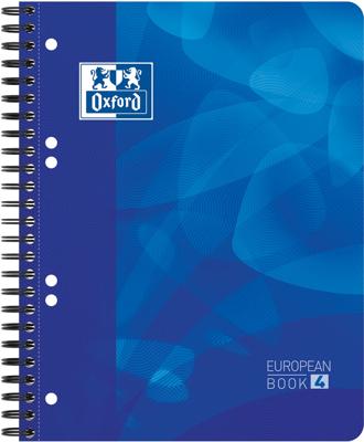 Oxford School Projectbook spiraalschrift, ft A5+, 6-gaats perforatie, gelijnd, blauw