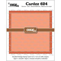 Crealies • snijmal dubbele kaart postzegel vierkant