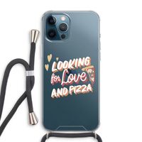 Pizza is the answer: iPhone 12 Pro Max Transparant Hoesje met koord Pizza is the answer: iPhone 12 Pro Max Transparant Hoesje met koord