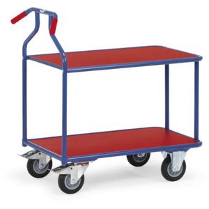 Fetra Hauptartikel 3601 Tafelwagen Staal Poedercoating Laadvermogen (max.): 400 kg Blauw, Rood