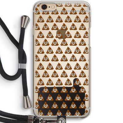 Poop emoji: iPhone 6 / 6S Transparant Hoesje met koord