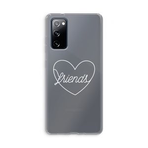 Friends heart pastel: Samsung Galaxy S20 FE / S20 FE 5G Transparant Hoesje