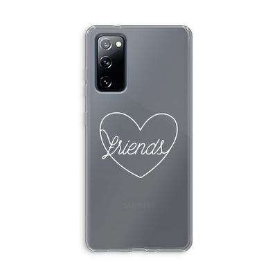 Friends heart pastel: Samsung Galaxy S20 FE / S20 FE 5G Transparant Hoesje