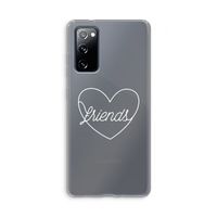 Friends heart pastel: Samsung Galaxy S20 FE / S20 FE 5G Transparant Hoesje