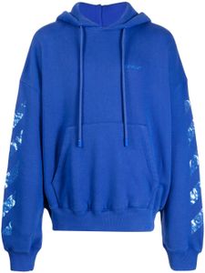 Off-White hoodie en coton à logo Moon Tab - Bleu