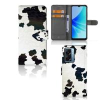 OPPO A77 5G | A57 5G | Telefoonhoesje | Met pasjeshouder | Koeienvlekken