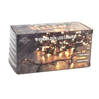 Kerstverlichting goud buiten 240 lampjes 1800 cm inclusief timer en dimmer   -