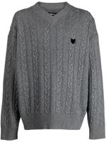 ZZERO BY SONGZIO pull Panther en maille torsadée - Gris