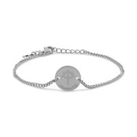 Gepersonaliseerde bijbelvers armband - Stainless steel - Zilver - Johannes 3:16