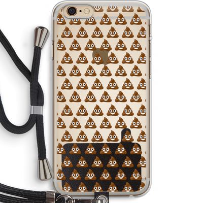 Poop emoji: iPhone 6 PLUS / 6S PLUS Transparant Hoesje met koord