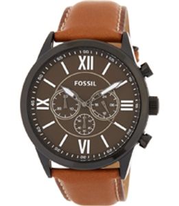 Horlogeband Fossil BQ2042 Leder Bruin 26mm