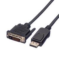 VALUE DisplayPort Kabel DP Male - DVI (24+1) Male, LSOH, zwart, 1,5 m - thumbnail