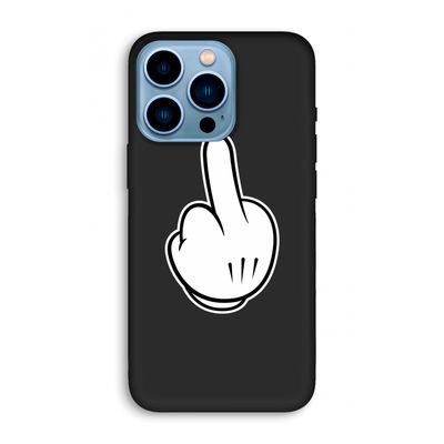 Middle finger white: iPhone 13 Pro Biologisch afbreekbaar hoesje