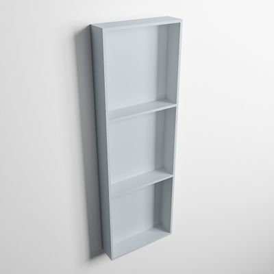 MONDIAZ EASY Nis 89,5x29,5cm in solid surface kleur Clay | Clay. 3 vakken geschikt voor in- of opbouw