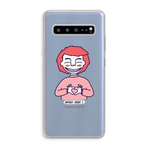 Hartje: Samsung Galaxy S10 5G Transparant Hoesje