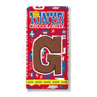 Tony's Chocolonely - Chocoladeletter reep Melk "G" - 180g