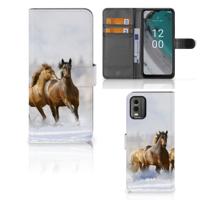 Nokia C32 | Telefoonhoesje | Met pasjeshouder | Paarden