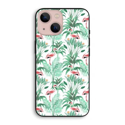 Flamingo bladeren: iPhone 13 mini Biologisch afbreekbaar hoesje