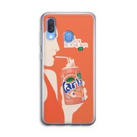 Peach please!: Samsung Galaxy A40 Transparant Hoesje