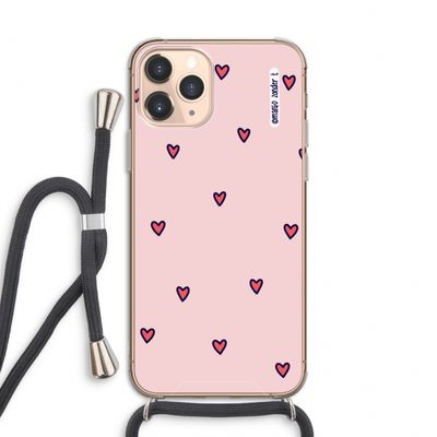 Hartjes: iPhone 11 Pro Transparant Hoesje met koord