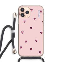 Hartjes: iPhone 11 Pro Transparant Hoesje met koord