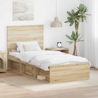 Bedframe Sonoma Eiken 75 x 190 cm Massief grenenhout