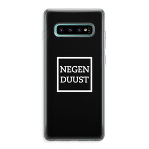 Negenduust black: Samsung Galaxy S10 Plus Transparant Hoesje