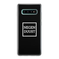Negenduust black: Samsung Galaxy S10 Plus Transparant Hoesje