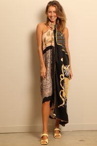 1/OFF 1/OFF - jurk - Dress Designer Scarf Maxi E - multi