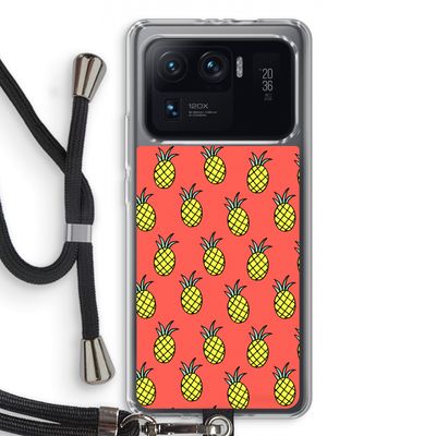 Ananas: Xiaomi Mi 11 Ultra Transparant Hoesje met koord