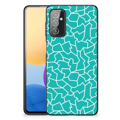 Samsung Galaxy M52 Leuk Telefoonhoesje Cracks Blue