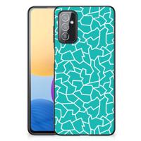 Samsung Galaxy M52 Leuk Telefoonhoesje Cracks Blue
