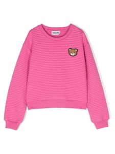 Moschino Kids sweat à patch Teddy Bear - Rose