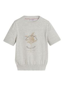 Brunello Cucinelli Kids haut à imprimé graphique - Gris