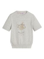 Brunello Cucinelli Kids haut à imprimé graphique - Gris - thumbnail