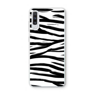 Zebra pattern: Samsung Galaxy A70 Transparant Hoesje
