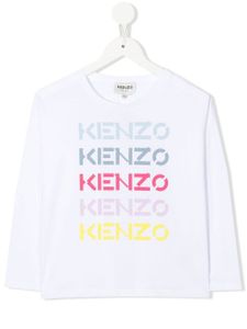 Kenzo Kids t-shirt à logo imprimé - Blanc