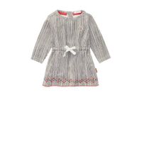 Noppies baby jurk Mazzola met all over print wit/zwart - thumbnail