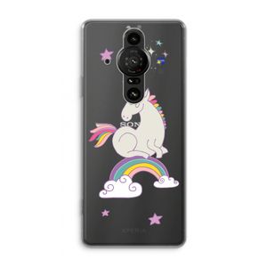 Regenboog eenhoorn: Sony Xperia Pro-I Transparant Hoesje