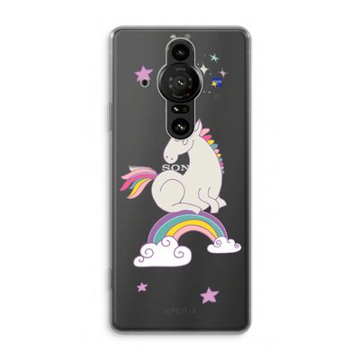 Regenboog eenhoorn: Sony Xperia Pro-I Transparant Hoesje