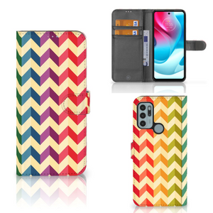 Motorola Moto G60s Telefoon Hoesje Zigzag Multi Color