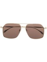 Alexander McQueen Eyewear lunettes de soleil à monture pilote - Or