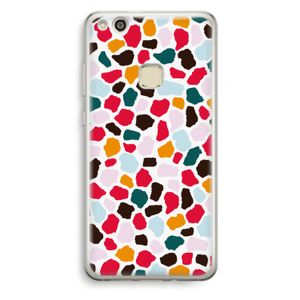 Colored Giraffe: Huawei Ascend P10 Lite Transparant Hoesje