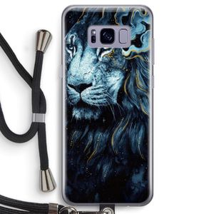 Darkness Lion: Samsung Galaxy S8 Transparant Hoesje met koord
