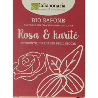 La Saponaria Zeep roos shea butter bio 100 Gram