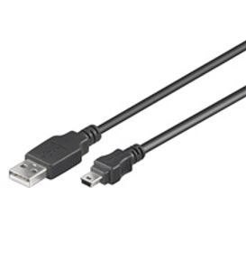 Goobay USB MINI-B 5 pin 500 5m USB-kabel Zwart