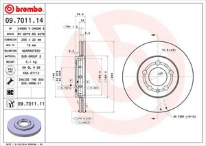 Remschijf BREMBO, Remschijftype: Binnen geventileerd, u.a. für Seat, Audi, Skoda, VW