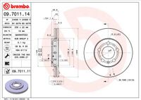 Remschijf BREMBO, Remschijftype: Binnen geventileerd, u.a. für Seat, Audi, Skoda, VW