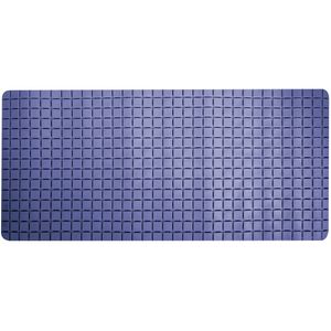 Douche/bad anti-slip mat badkamer - rubber - blauw - 76 x 36 cm - rechthoek