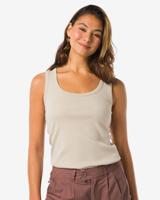 HEMA Dames tanktop Anouk rib zand (zand) HEMA Dames tanktop Anouk rib zand (zand)